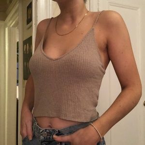 Brandy Melville Tan Stretch Tank Top